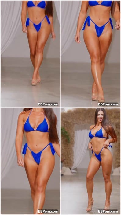 Diana Lapo model with hot blue bikini walking on the popular bikini show in Miami and need hard and deep fuck in her pretty big ass!