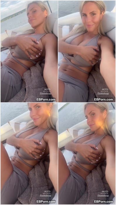 Fleur Conradi bikini posing on the yacht her sugardaddy. Her boyfriend have small dick and she need riding on big dildo today. Wow!