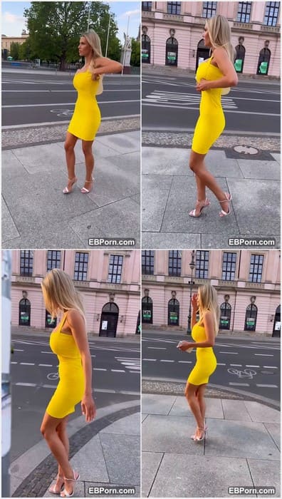Fleur Conradi naked blonde girl walking on Moscow without her panties and need real dick in her asshole in popular Russian hotel.