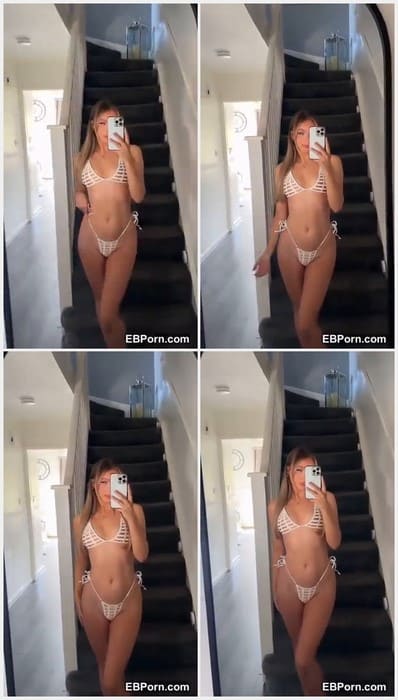 Harriet Parkes leaked video with sexy white bikini in home her family. Sexy model Harriet find new boyfriend for sex today.
