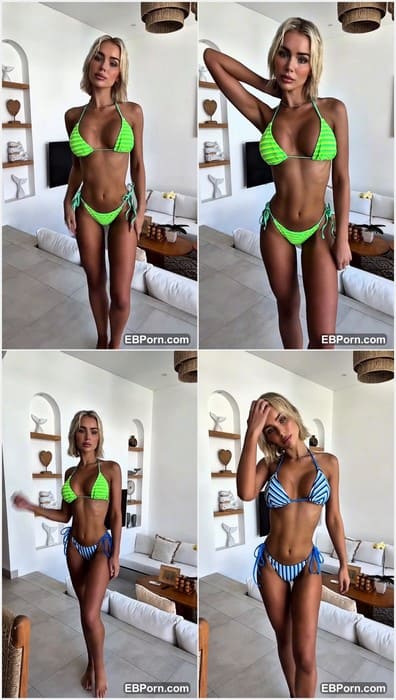 Julia Cavanagh leaked video in her hot bikini and panties. Blonde model need riding on your dick and get creampie or cumshot.