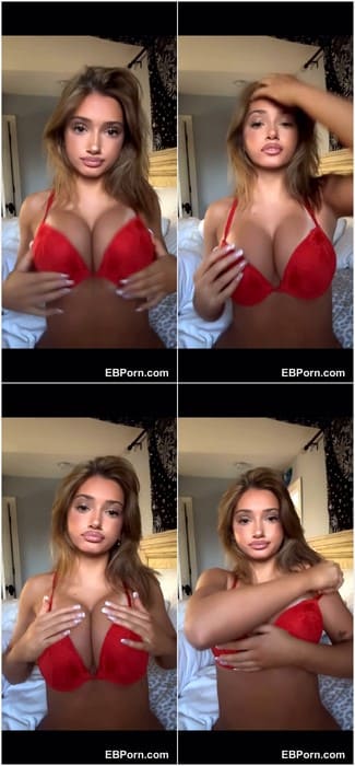 Katie Morales nude hot OF slut touch her awesome natural big boobs and show her lips for blowjob. Yeah, Katie wants suck your dick!