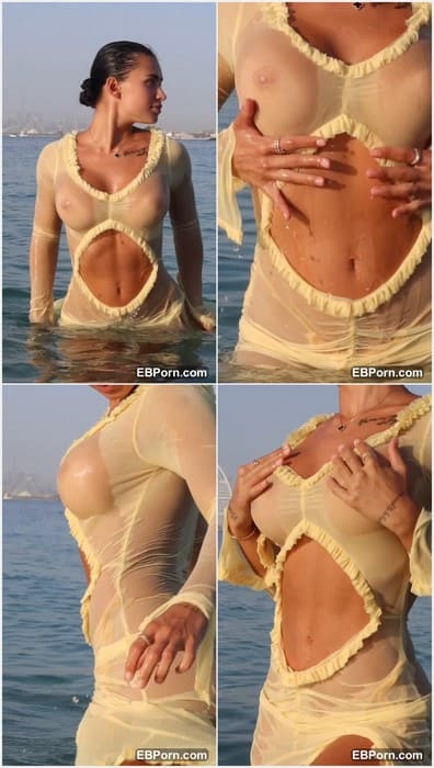 Margarita Kartseva lingerie model on leaked video with nude tits in Dubai. Extreme babe don't worry and need asshole fuck in water now!