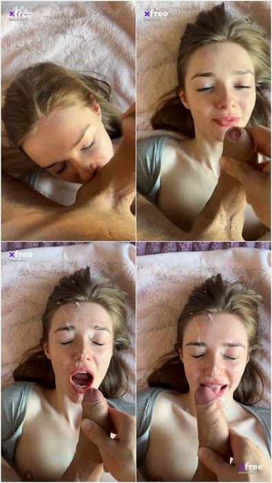 Rachel Sweet porn leak video with a lot of cum on her pretty face. Best pornstar today with dirty face and tired mouth after blowjob!