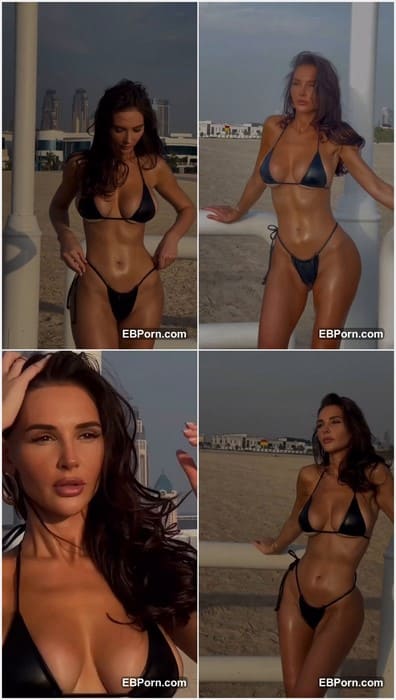 Aetaraa ass and pussy in hot black bikini. Cute girl with beauty face waiting cock her rich guy and wanna suck him