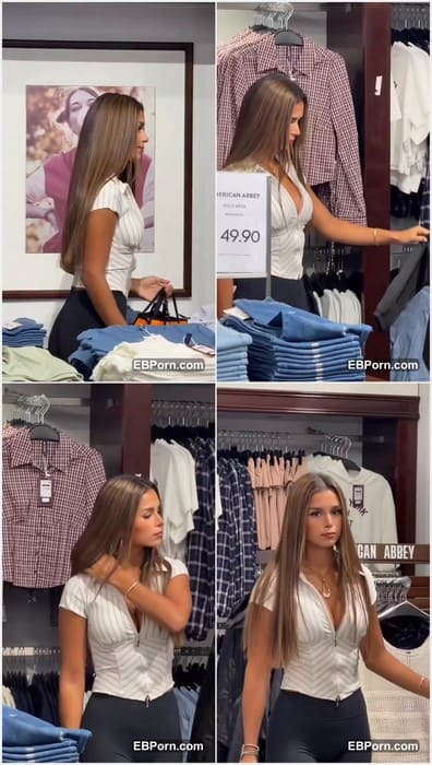 Alesalaslopez onlyfans leak video from store and she walking without bra and panties. Only her dirty ass