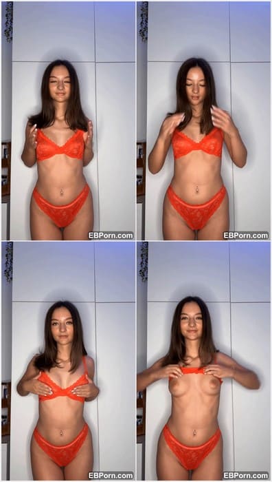 Alisa Juric leaked video with her flashing tits and show her tight virgin pussy in new red panties!