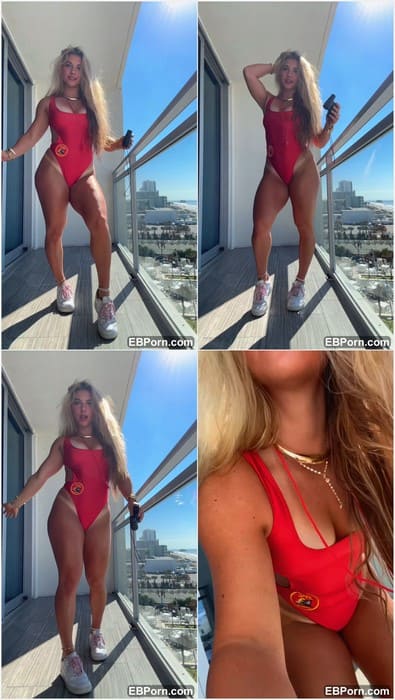 Allie Brink naked babe in red dress with amazing pussy and ass. Hot mouth ready for take your dick inside now