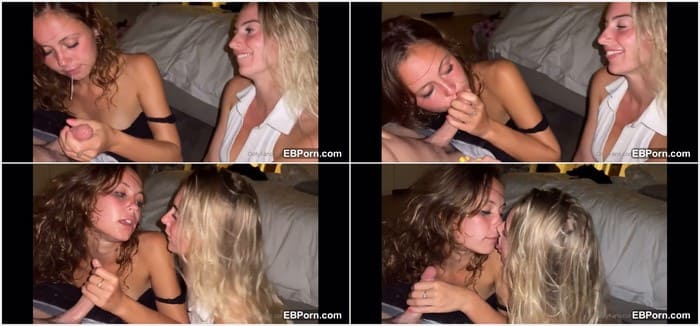 Stella Barey nude girls suck one white cock. His balls so full now and they sucking his dick so hungry and fast! WOW!