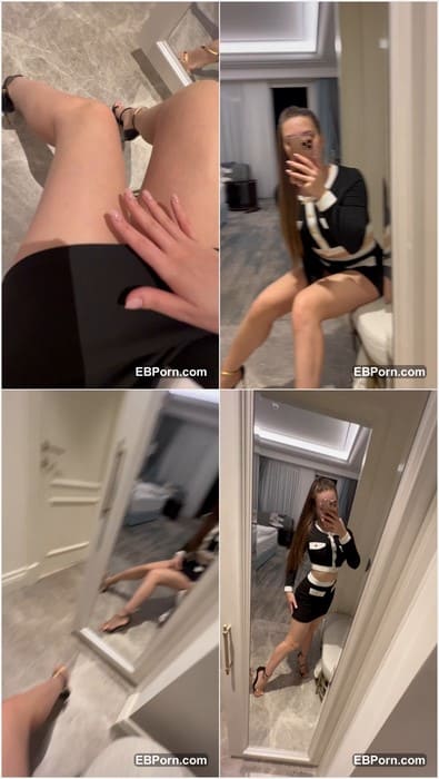 Anya Sokolova hot babe show her perfect legs and pussy in fitting room UAE. She is ready for sex with you.