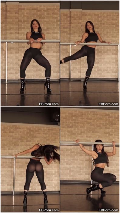Casali naked brunette girl dancing in tight black pants. Cute model wanna sex in ass or pussy before blowjob! Download now