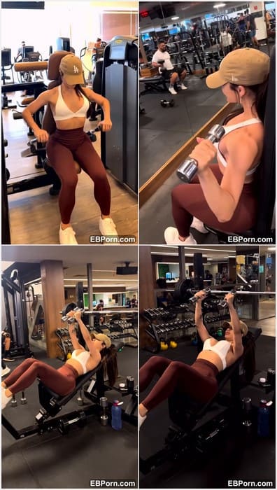Barbara Casali leaked video in gym. She is without panties right now and her amazing tits so hot and awesome!
