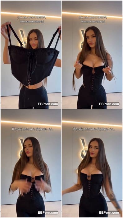 Dasha Shu leaked video from fitting room without bra. Dasha shows her awesome tits for fans and you too. Can you lick Dasha now?