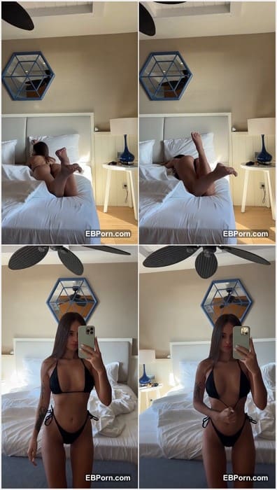Dasha Shu instagram hot model front the mirrin in her new bikini pose. Sexy model from Saint-P, Russia loves blowjob and facial
