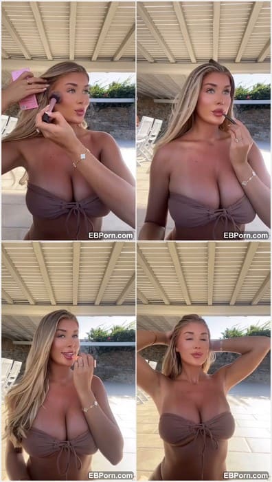 Eve Gale topless big tits girl show amazing lips for blowjob on leak video. Beauty and hot girl! Download it now