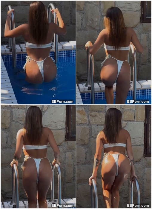 Fitbunnynadiia nude hot ass after pool. Babe show her amazing ass in bikini and ready to sex right now or after dinner.