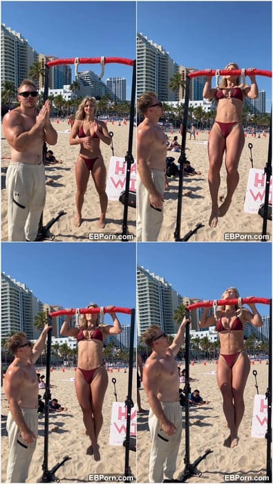Kaitlyn Rose leak video from Miami beach and gym time with her new boyfriend. Amazing slut with hot legs and ass! HOT