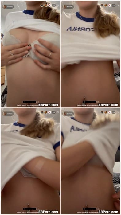 Kodaaxo nude teen onlyfans and solo pornstar show her natural tits in bra and take off her panties for boyfriend and me