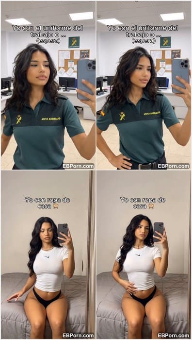 Lalucigmzz nude babe with fitness body and hot ass. Big booty model working in police. Hot brunette wanna creampie inside.