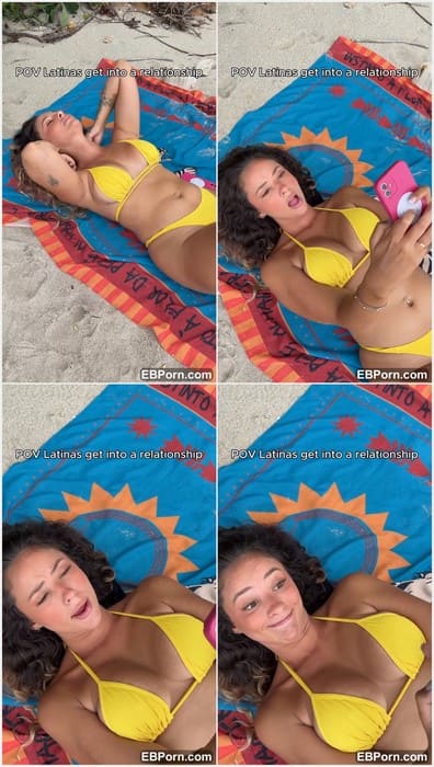 Luiza Lyy nude and hot model in yellow bikini on the public beach with her amazing wet and fresh pussy! Download it buddy