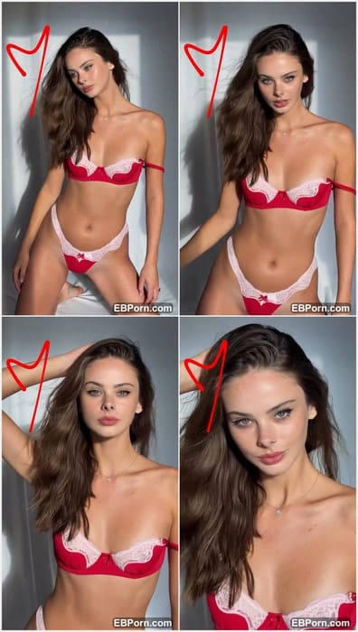 Meika Woollard tits and pussy in red lingerie. Beauty brunette girl loves ride on cocks. Cowgirl slut! Download now buddy