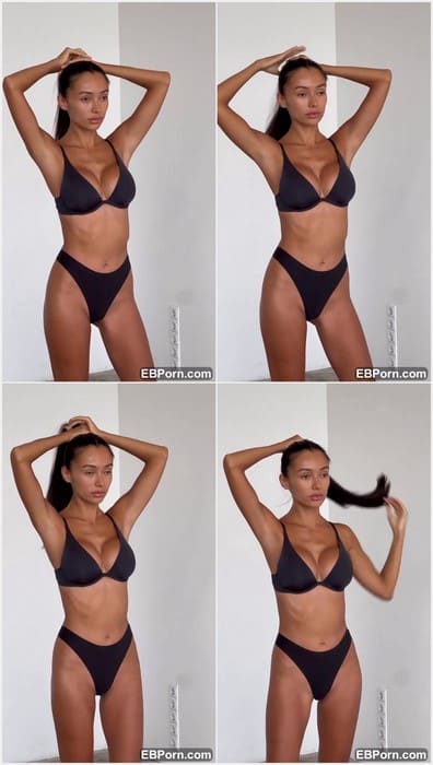 Milyanew xxx leak video with her awesome tits in black bra and panties. Wet and hot body plus adorable beauty and hot face!