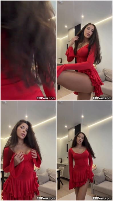 Ohangelaaaaa nude model from Moscow with awesome legs. Posing in hot red dress and her pussy so clean after shower with my dick