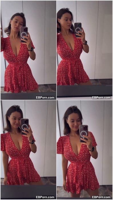Olga Boo leak video with her awesome tits in red dress. Hot and sexy girl show and flash her pussy with awesome big tits.