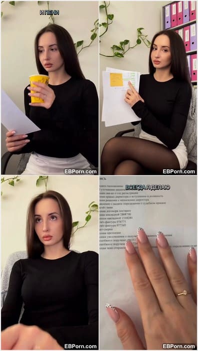 Sergeeva_karinaa panties takeoff! Brunette babe in short skirt need fuck in ass right now! She is amazing slut guys!